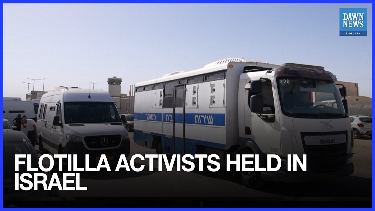 Outside Israeli Prison Where Gaza Flotilla Volunteers Are Believed Detained | Dawn News English