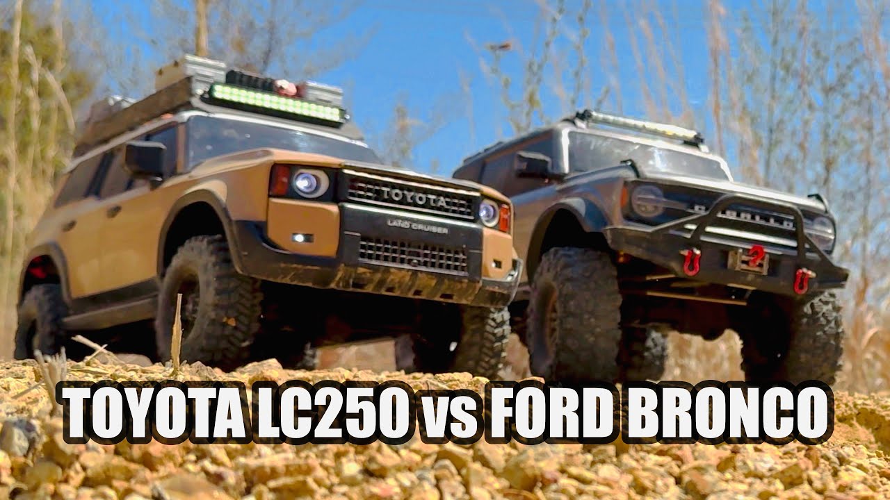 1/10 Scale RC : TOYOTA LAND CRUISER 250 vs FORD BRONCO(WLtoys Liema 104020 Bronco)