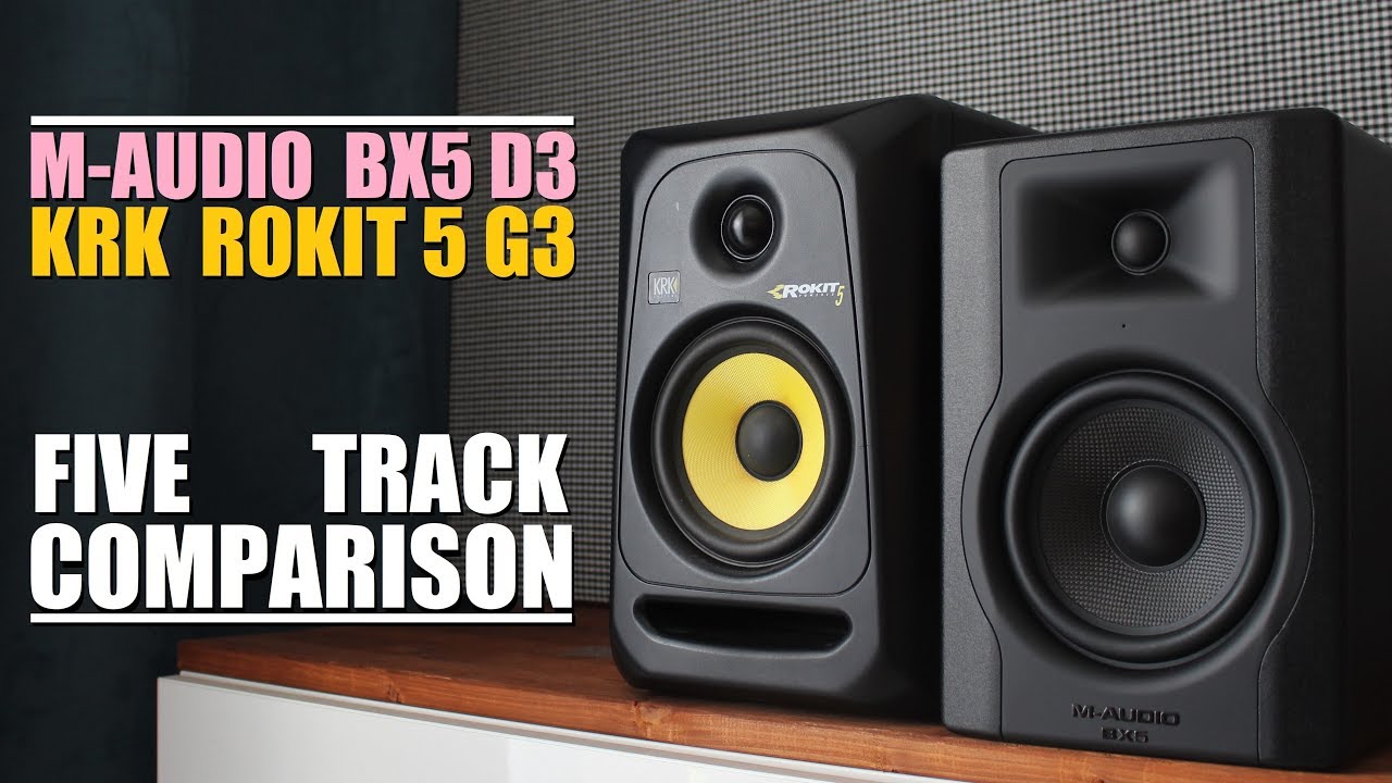 M-Audio BX5 D3 против KRK Rokit 5 RP5G3 || Сравнение 5 треков