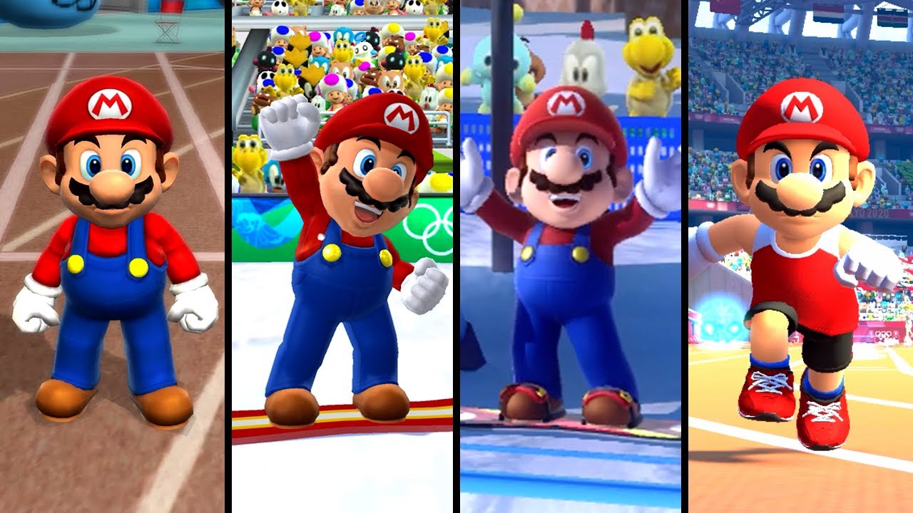 Evolution of Mario in Mario & Sonic Series (2007-2022)