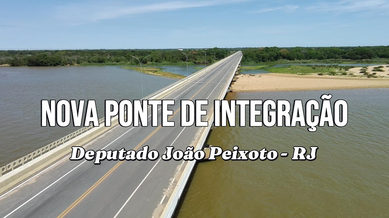 Visão Aérea (4K) - Nova Ponte de Integração - Norte Fluminense (RJ), Brasil