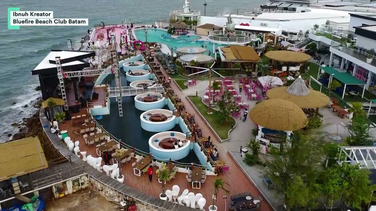 Bluefire beach club Batam - 4K Drone View