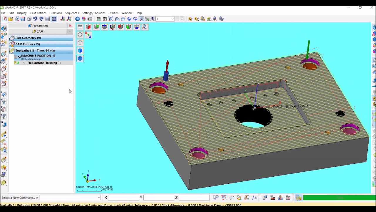 Flat surface finishing