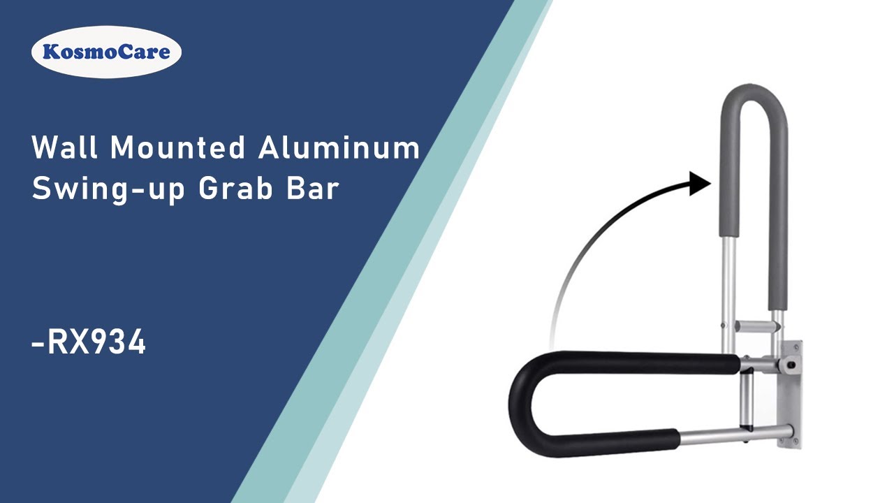 KosmoCare Wall Mounted Swing-up Aluminium Grab Bar - Features (RX934)