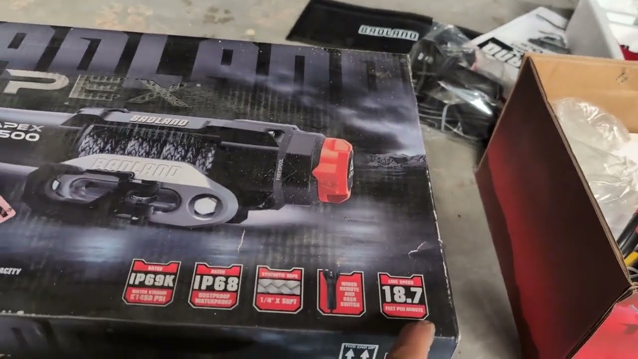 APEX 5500 Harbor Freight Winch Pioneer 1000 and Axon 35-S on the Rubicon Also winch spec chart