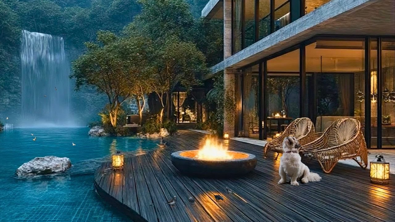 Waterfalls In The Secret Resort | Relaxing Natural Space With Gentle Birdsong
