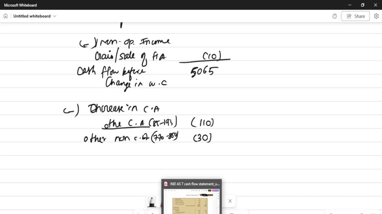 4. AS 7 Cash Flow Statement | CA CMA CS | Tamil Explanation \ illustration 11