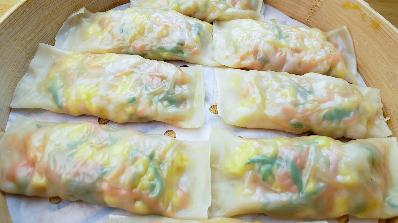 云吞皮这样做太好吃了，简直是早餐的救星，一卷一蒸就变成美食。