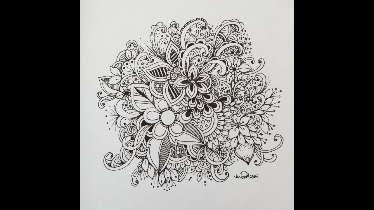 zendoodle art journal entry  - slow doodle