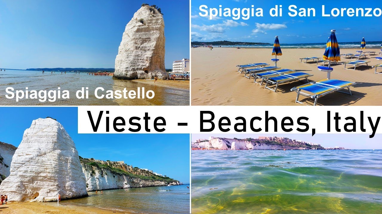 Vieste / 2 beaches / Spiaggia di Castello / Monolite Pizzomunno / Spiaggia di San Lorenzo