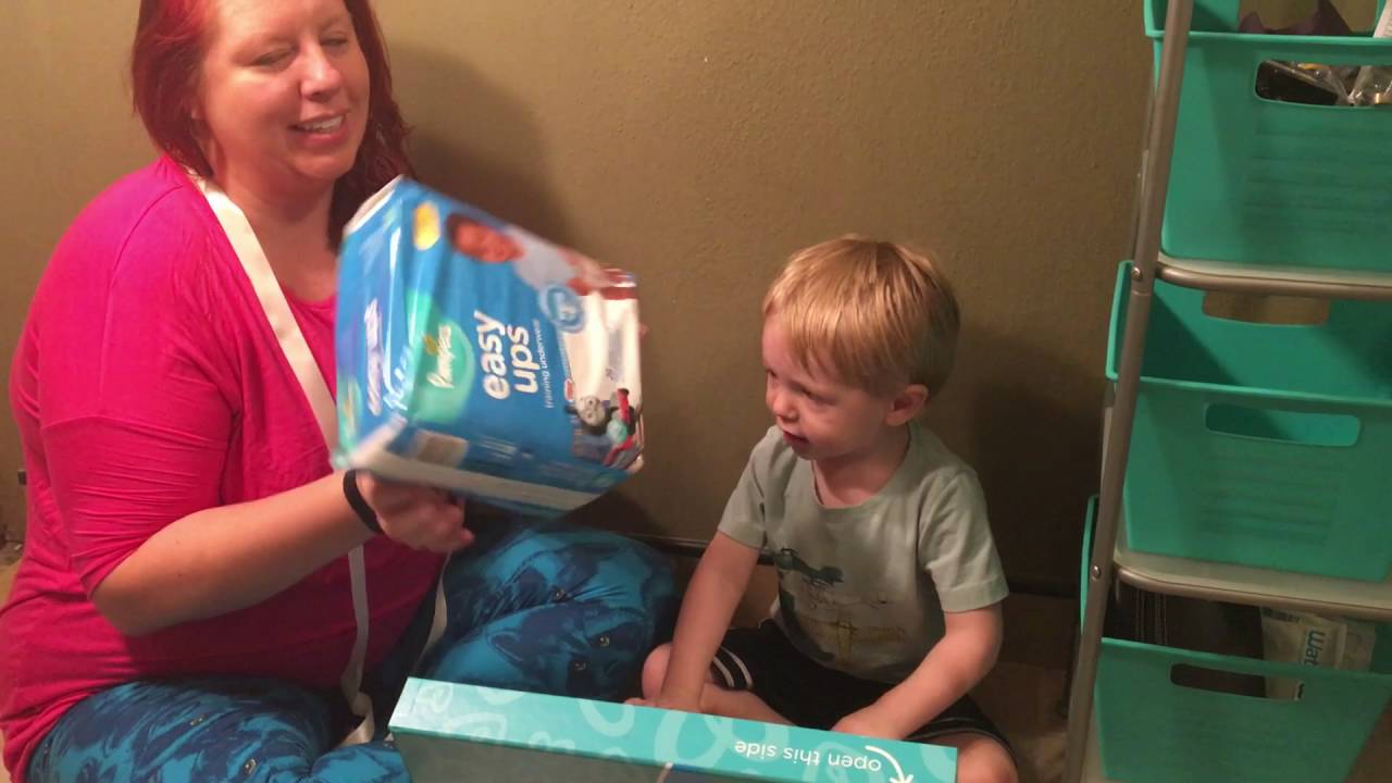 My Toddler Unboxing New Pampers Easy Ups for Potty Training