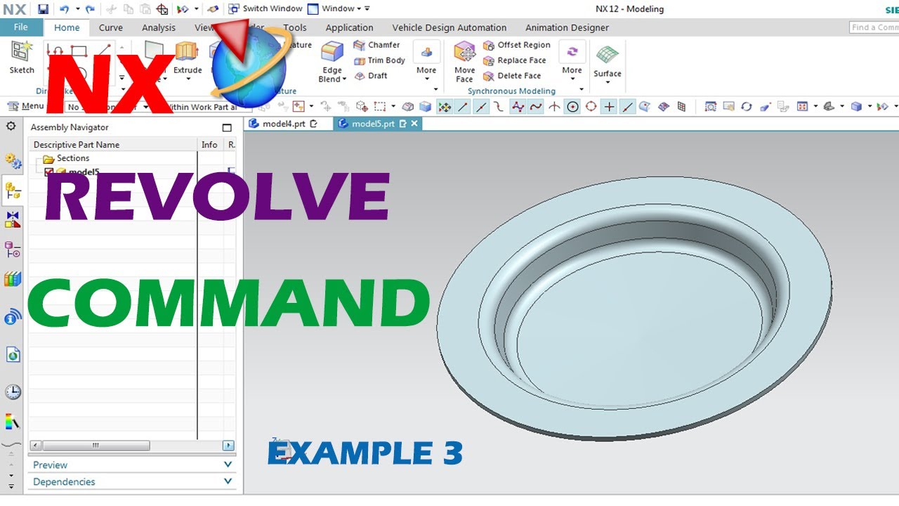 SIEMENS NX 12.0 || REVOLVE COMMAND || BEGINNER || UNIGRAPHICS || MEAL PLATE || NX TUTORIAL