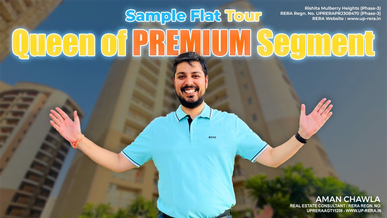 Rishita Mulberry Heights 3 BHK+S Sample Flat Tour | Premium Flats in Golf City | Call 9118388999