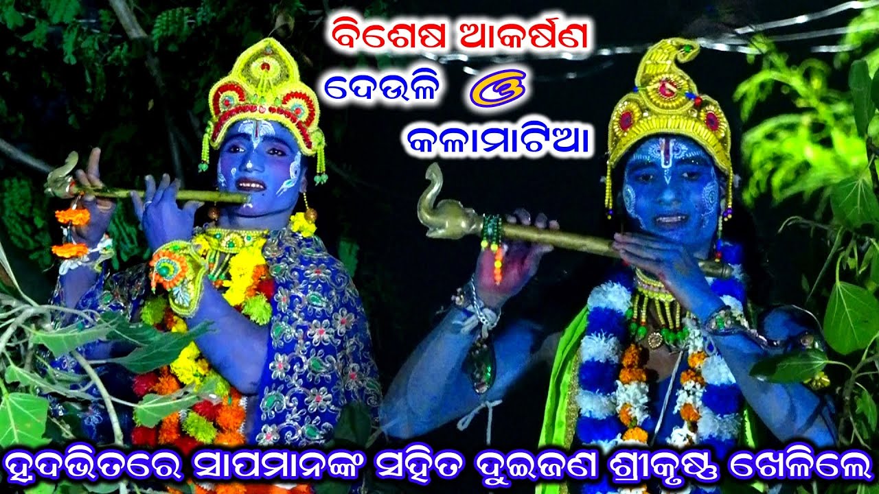 ସାପ ମାନଙ୍କ ଭିତରେ ଦୁଇଜଣ କୃଷ୍ଣ | kaliya dalana | kalia dalana | kali dahana | competition kaliyadalana