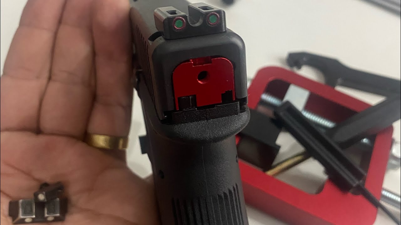 Substituição de Alça e Massa Mira Glock G17L