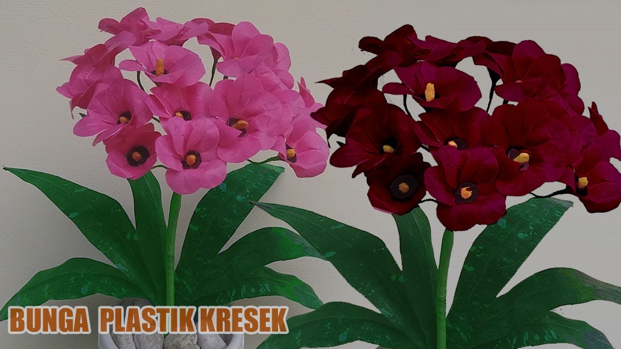 SIMPEL!!! Cara Membuat Bunga Plastik Kresek Paling Mudah-How to Make Plastic Crackle Flowers easy