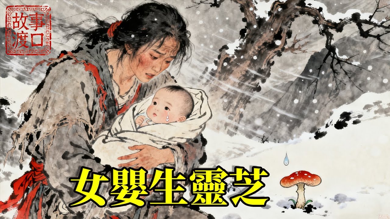 拾荒瘋女人山中撿個快凍死的棄嬰，嬰兒夜夜啼哭，全村嘲笑她撿個晦氣，誰知女嬰眼淚落在地上竟長出能治百病的靈芝！【故事渡口】#民間故事 #故事分享 #故事
