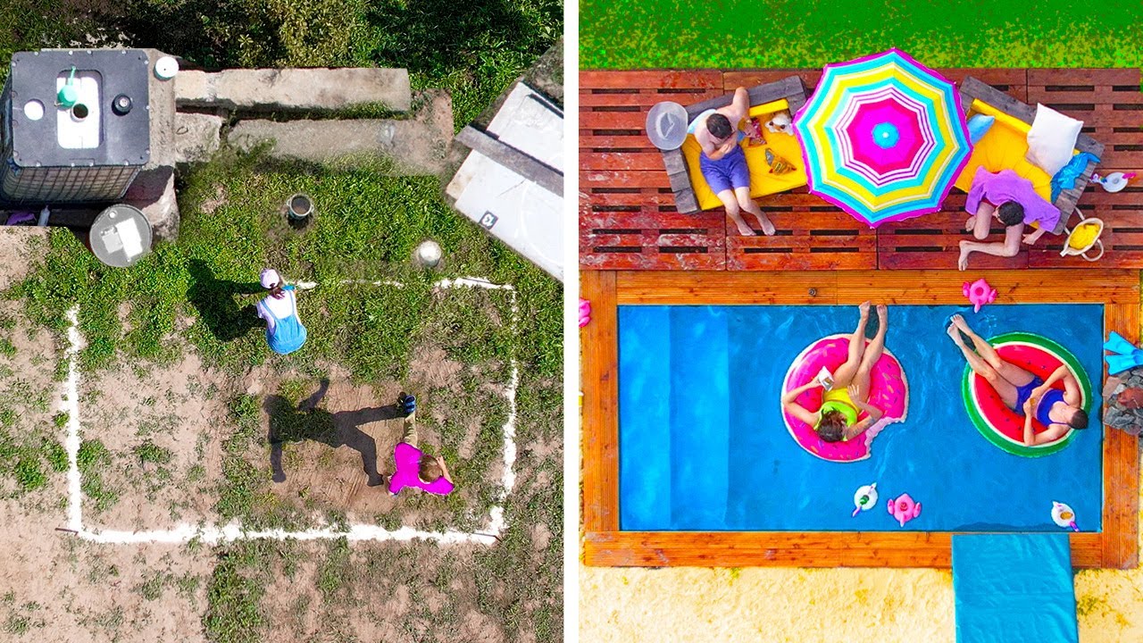 PISCINE DE JARDIN G&Eacute;ANTE &Agrave; FABRIQUER || Id&eacute;es D&eacute;co Faciles Pour Le Jardin