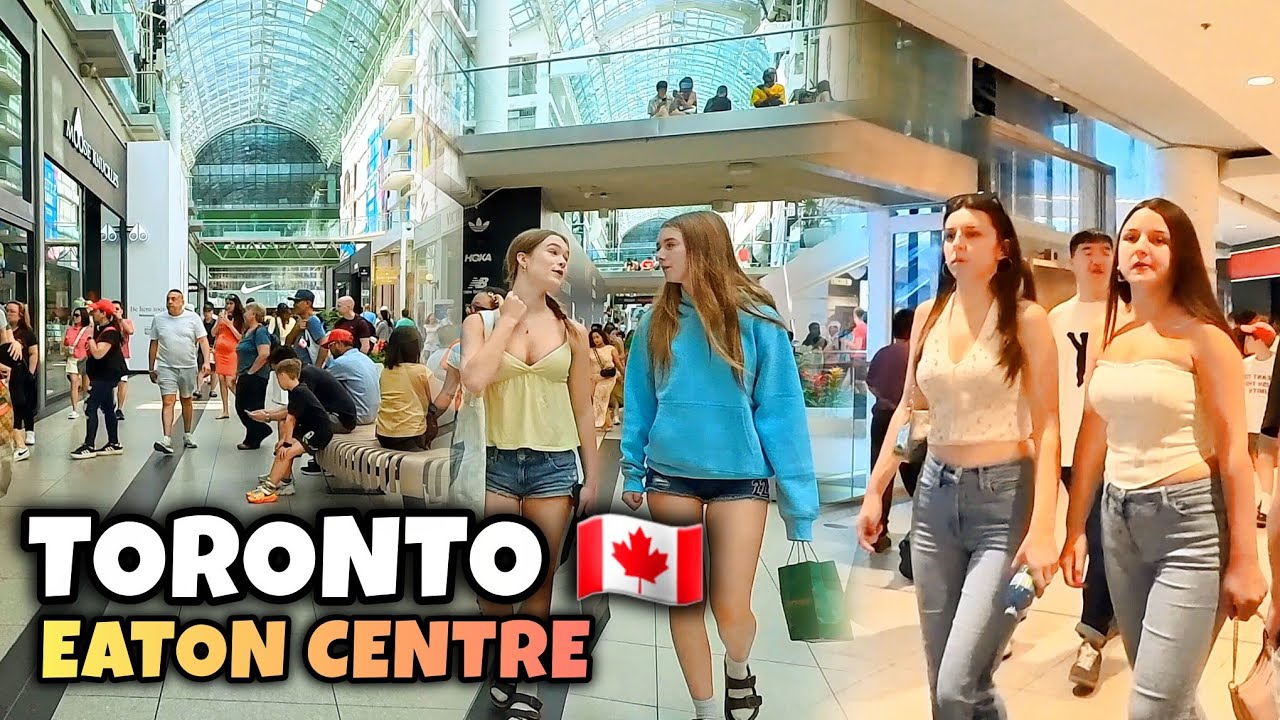 Saturday Inside Toronto Eaton Centre Mall | Canada's Busiest Shopping Mall Walk 2026
