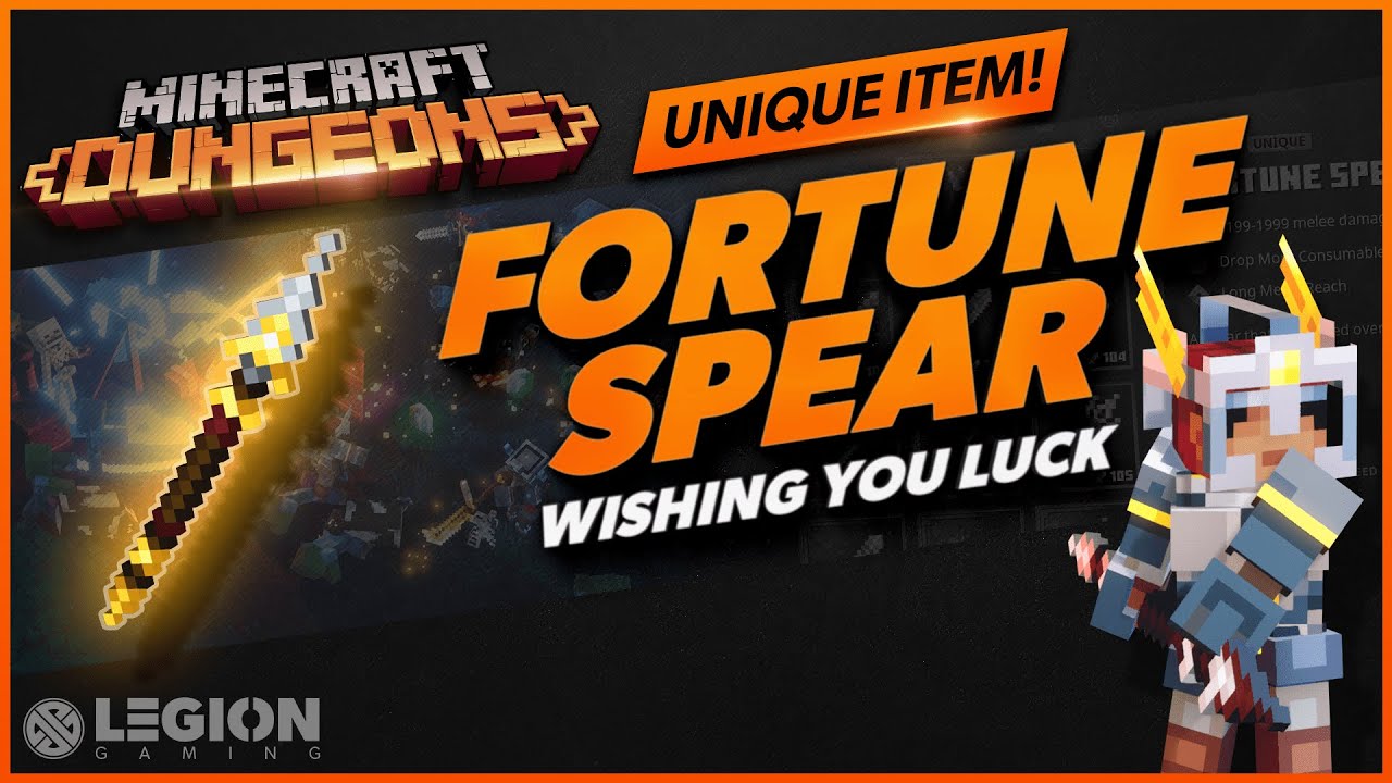 Minecraft Dungeons - FORTUNE SPEAR | Unique Item Guide