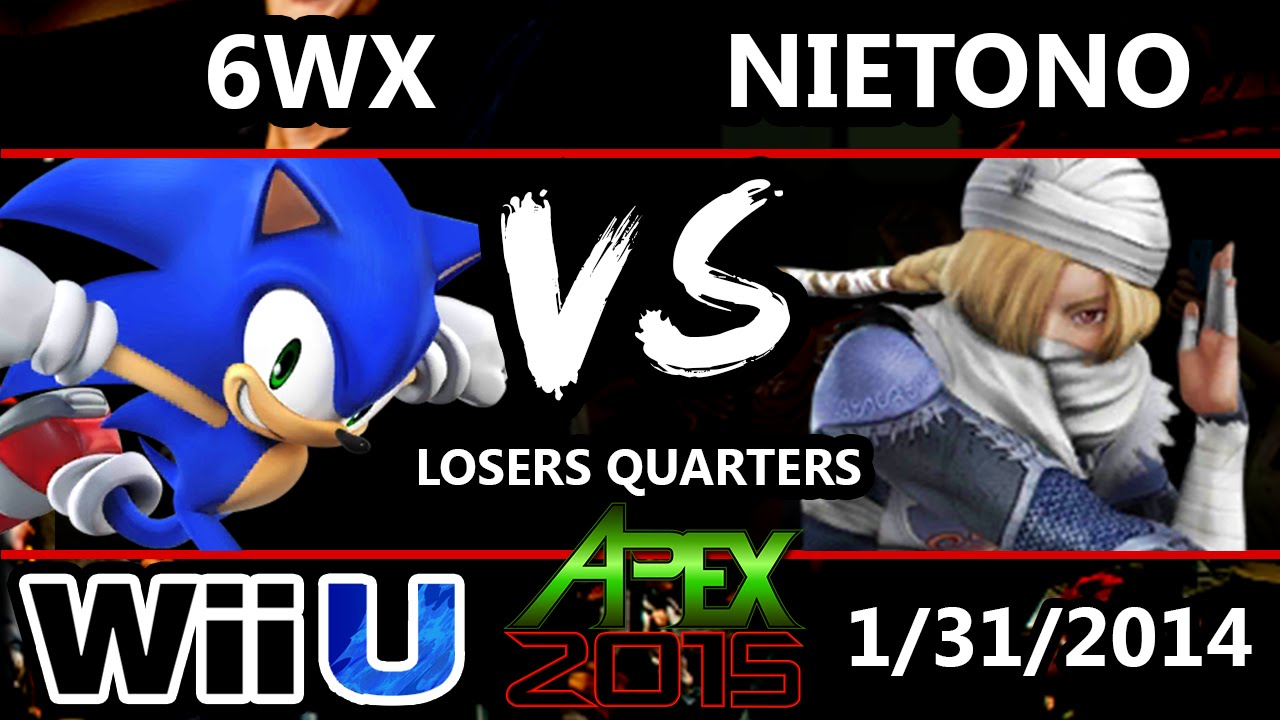 Apex 2015 - 6WX (Sonic) Vs. Nietono (Sheik) - Losers Quarters - Smash Wii U