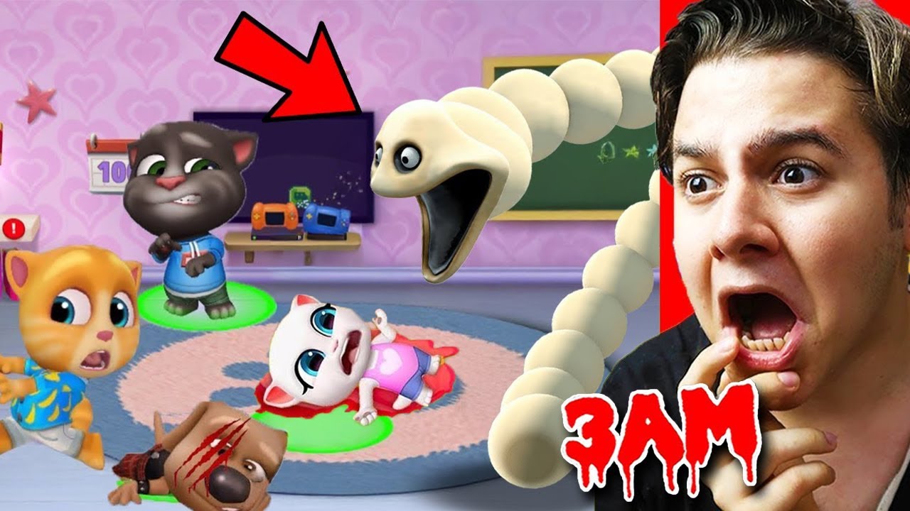 *HUNGRY WORM OYUNA GİRDİ* TOM VE ANGELAYA SALDIRDI 🔪 TOM VE ARKADAŞLARI AĞLIYOR (Tom Friends)