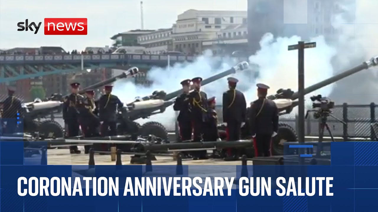Gun salutes mark second anniversary of King's coronation