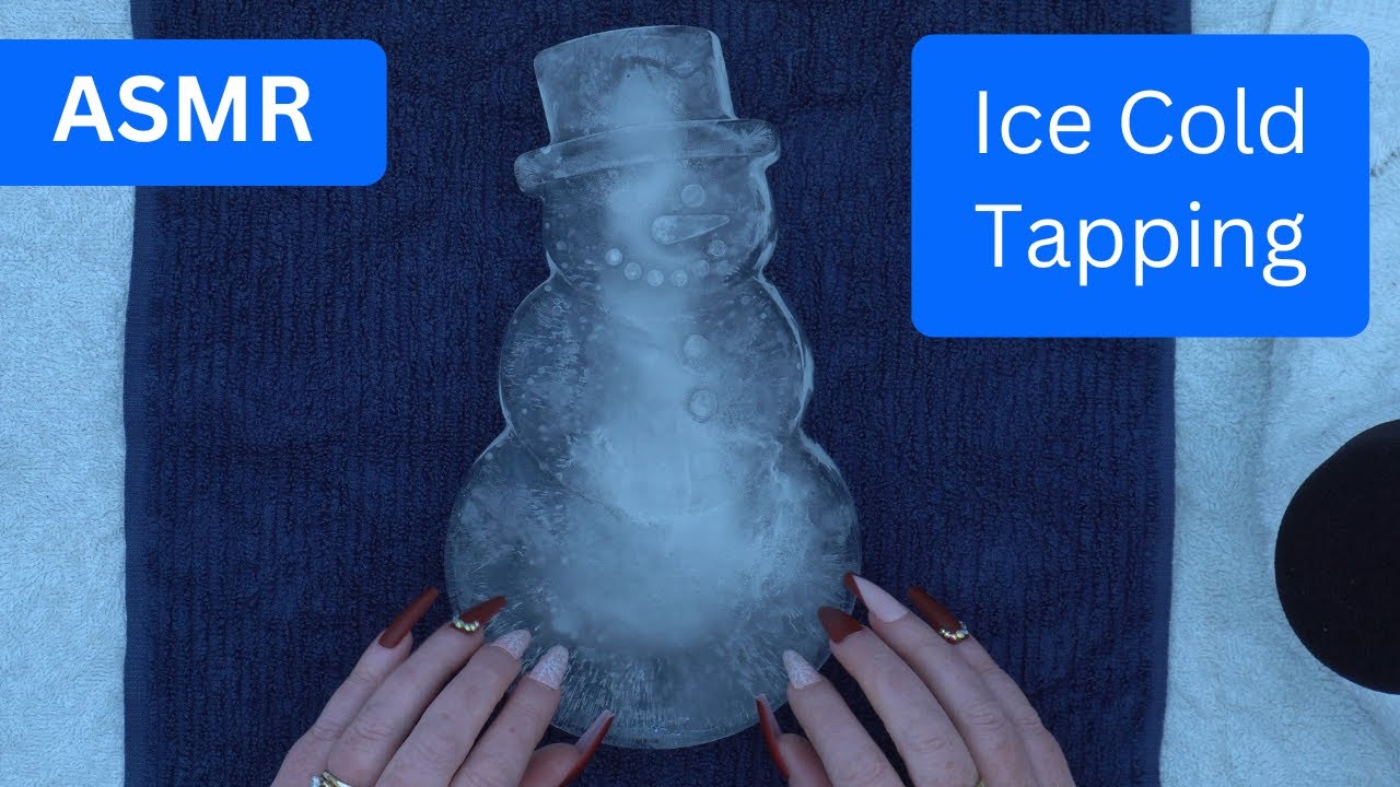 ASMR Tapping & Scratching Ice Snowman ⛄ No Talking 🧊