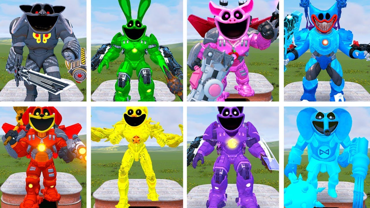 EVOLUTION OF ALL MECHA TITAN FORGOTTEN SMILING CRITTER POPPY PLAYTIME CHAPTER 3 In Garry's Mod