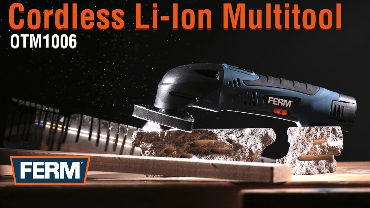 FERM Li-Ion Akku-Multitool - 12V/1.5Ah - Mit 8 Z&uuml;behore | OTM1006