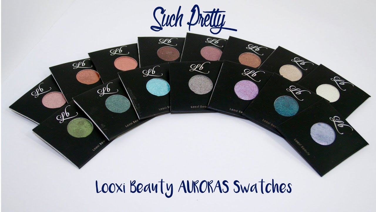 Looxi Beauty Auroras Eyeshadow Swatches||Duochrome and Multichrome Shadows Galore