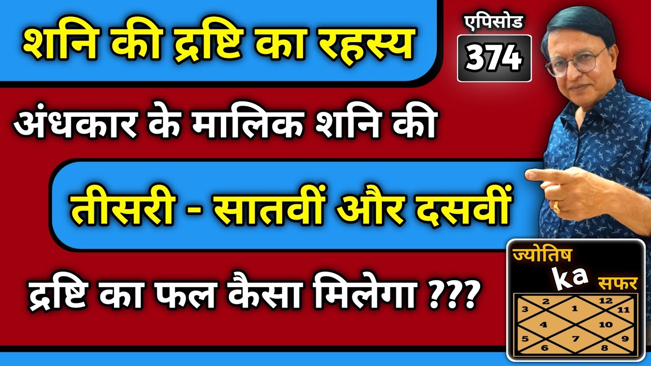 शनि की द्रष्टि का रहस्य ।। अंधकार के मालिक शनि की तीसरी - सातवीं और दसवीं द्रष्टि का फल कैसा मिलेगा