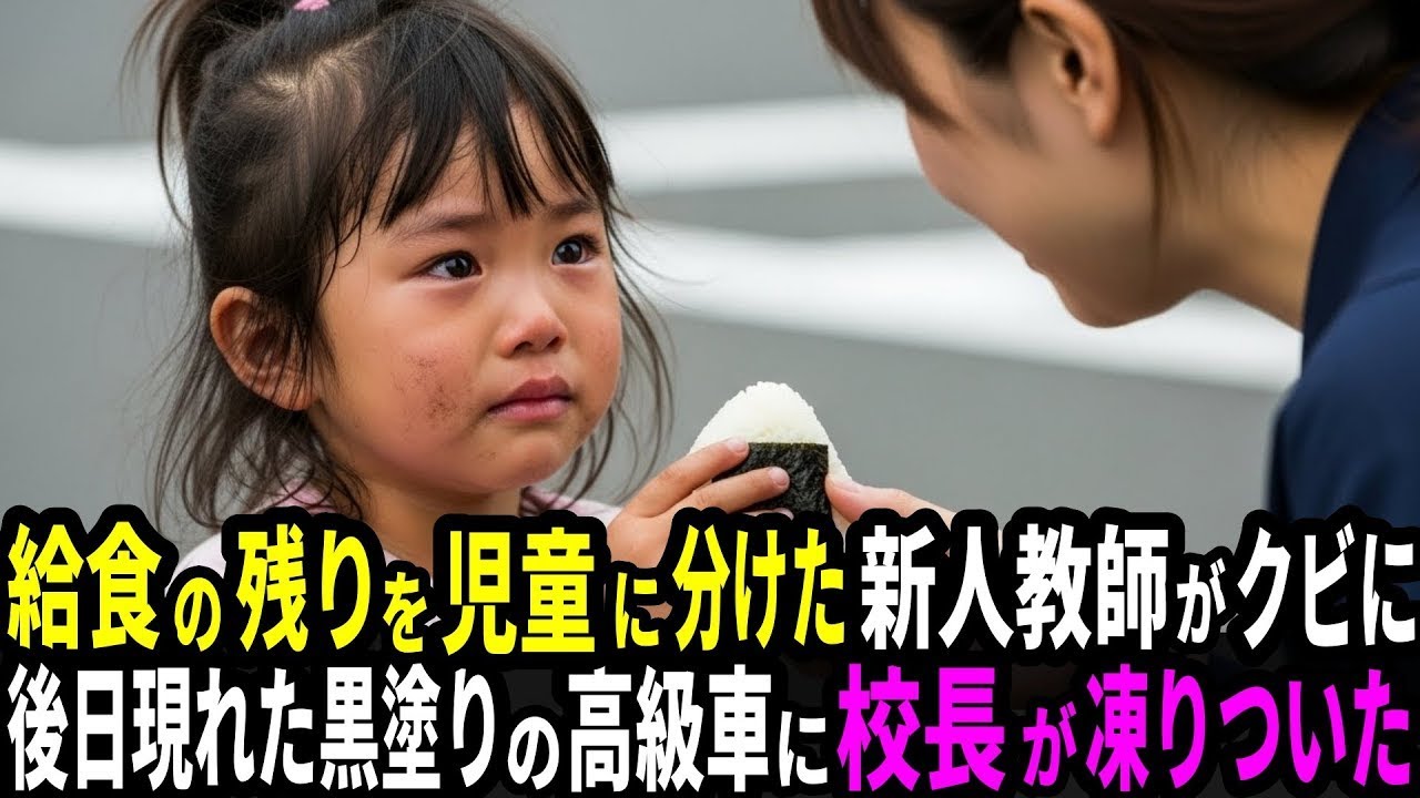 「クビです」給食の残りを児童に分けた新人教師を即日解雇した校長…数日後に訪れた黒塗りの車に青ざめる