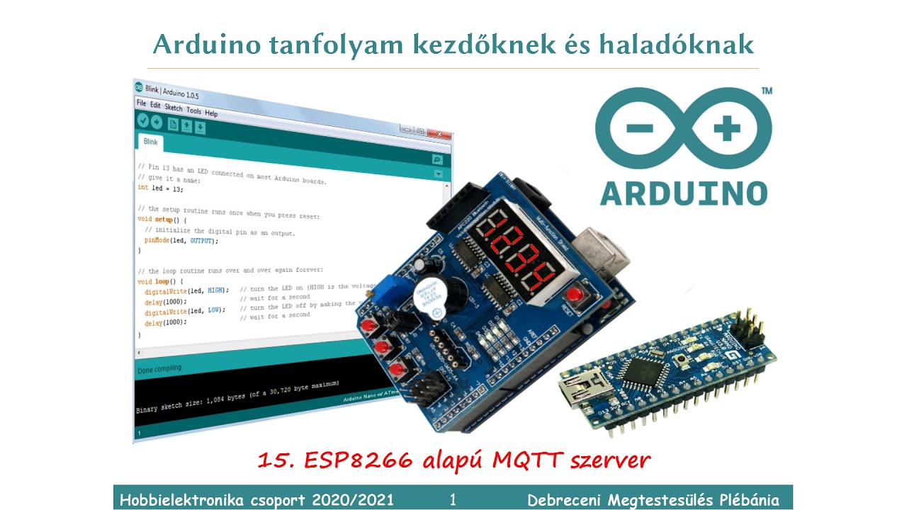 15. ESP8266 alapú MQTT szerver
