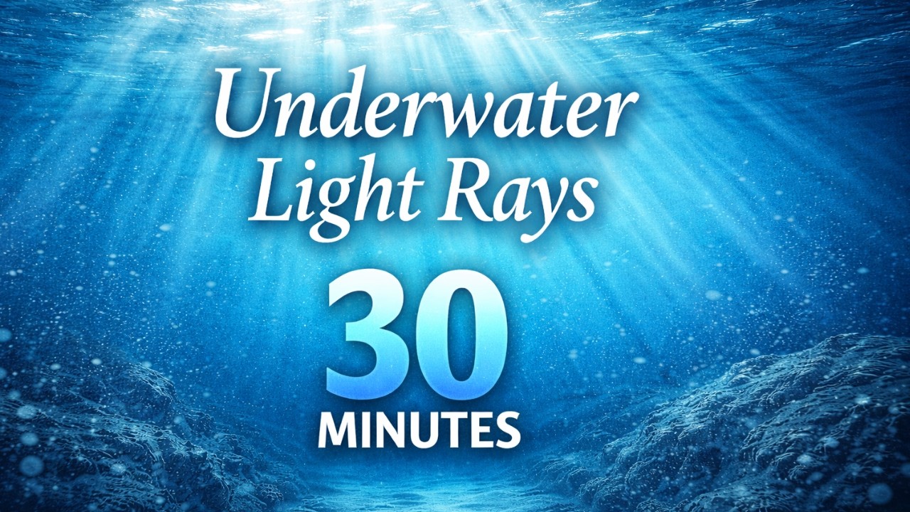 Underwater Light Rays 🌊 30 Minutes Deep Ocean Water Sounds | No Music
