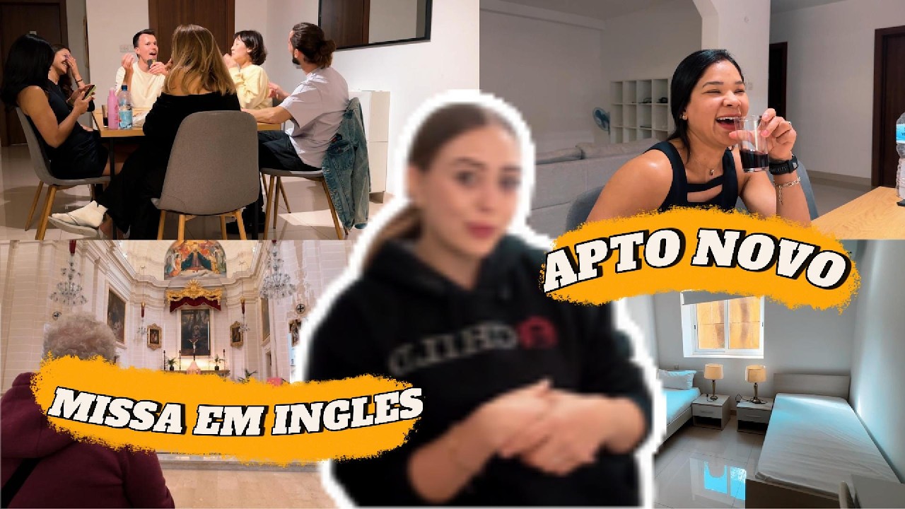 DOMINGO COMIGO EM MALTA: mudei de apto + missa +jantar com amigos