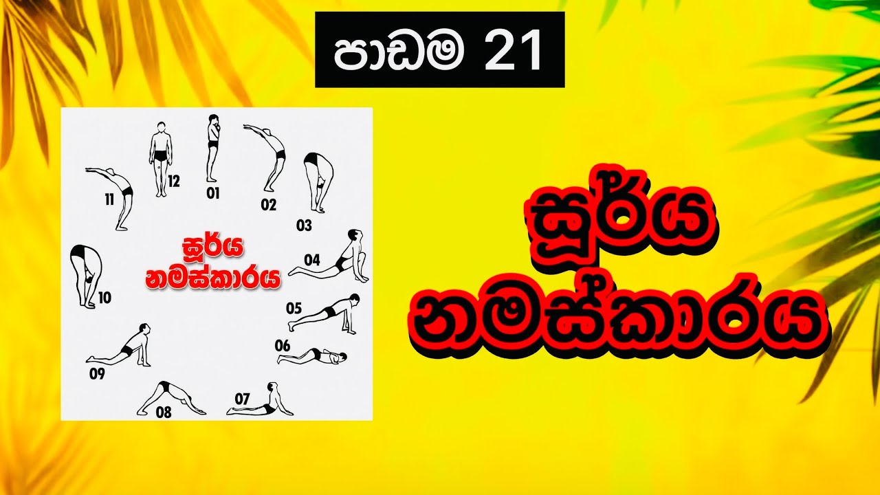 21 පාඩම | සුර්ය නමස්කාරයේ පියවර හා එහි වැදගත්කම. #pahatasaviyak #indikagunawardhana #Grade5