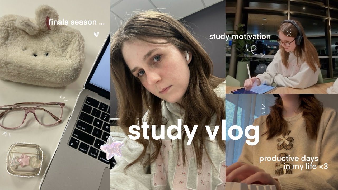 STUDY VLOG 📝 long library day, post-grad finals, study motivation, productive days in my life