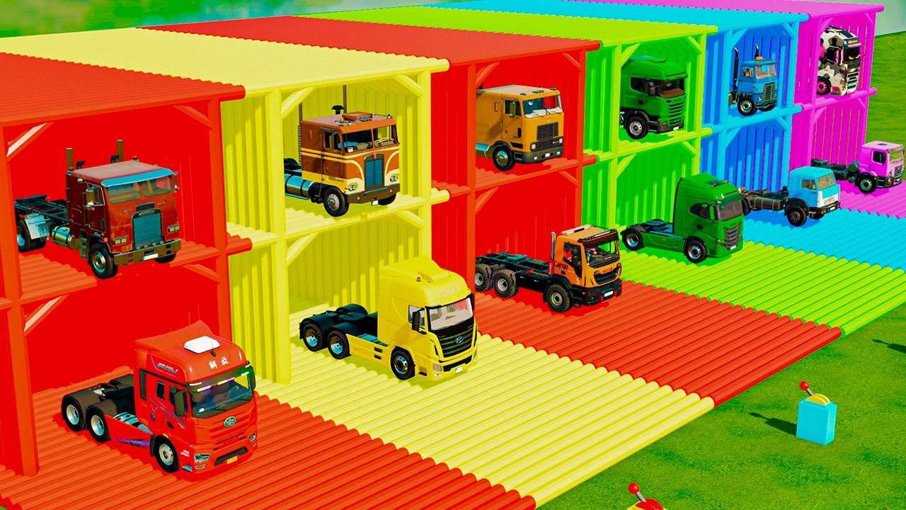 TRANSPORTING SEMI TRUCKS WITH LOW LOADER TRAILERS! - Farming Simulator 22