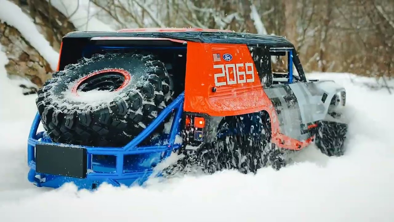 MJX H8P 1/8 scale licensed Ford Bronco R 4X4 electric brushless snow RC adventure #video #game