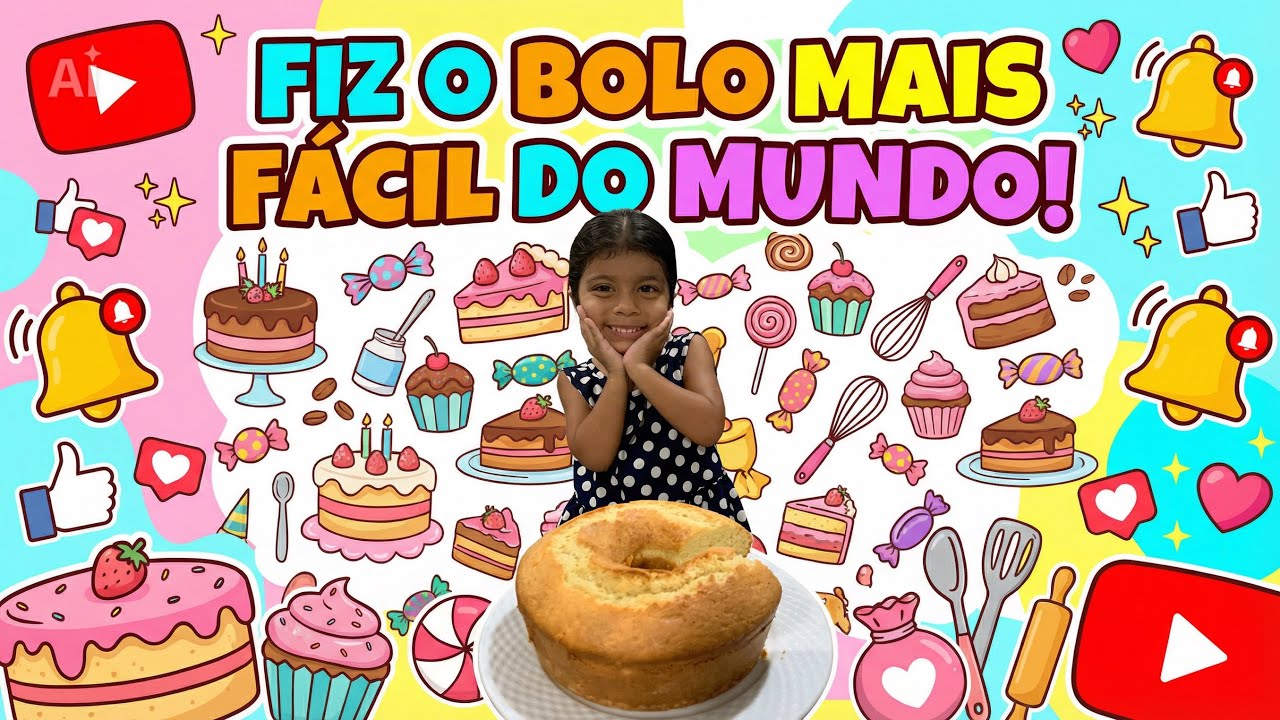 FIZ O BOLO MAIS FÁCIL DO MUNDO! 