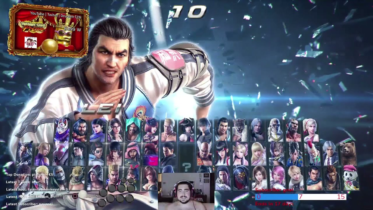 FT10 Drunken TZN (LEI) vs Asciugone Palanca (AKUMA) - Twitch Live - Tekken 7
