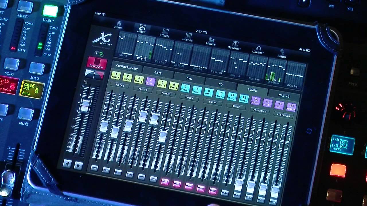Behringer X32 - Showing off the XiControl Behringer X32 iPad Application