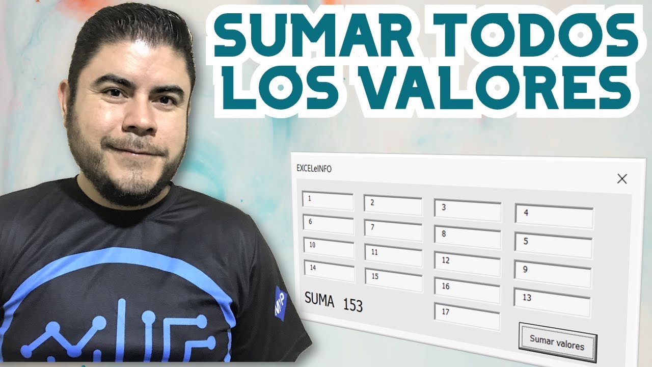 [Fácil y rápido] Sumar TODOS los TextBoxes de un Formulario en Excel