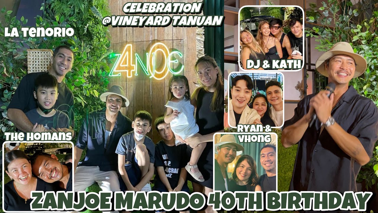 ZANJOE MARUDO 40TH BIRTHDAY 😍 GINANAP SA VINEYARD KASAMA SINA LA TENORIO, DJ KATH, HOMANS AT IBA PA