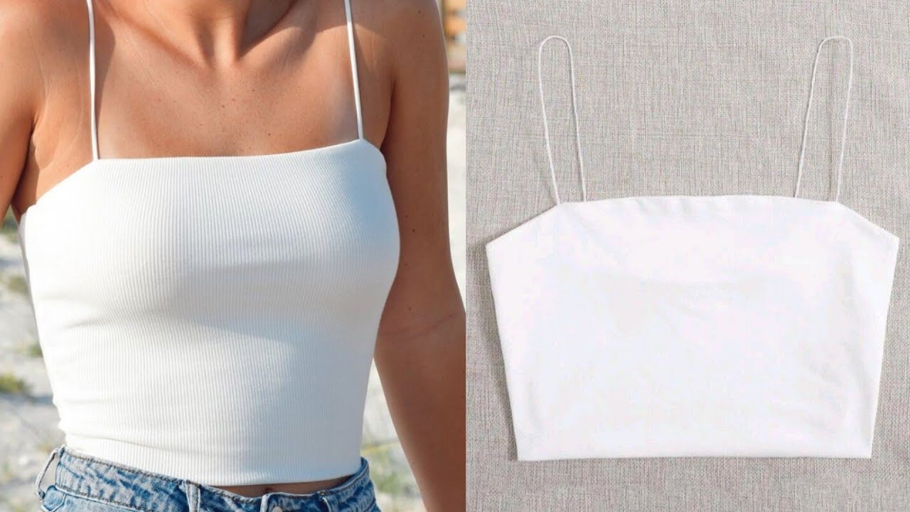DIY CROP TOP BÁSICO/ como hacer un top basico de tiritas