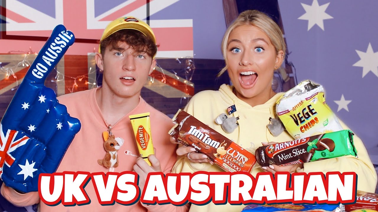 British girl tries AUSTRALIAN swap box!! Ft Georgia Productions | Saffron Barker