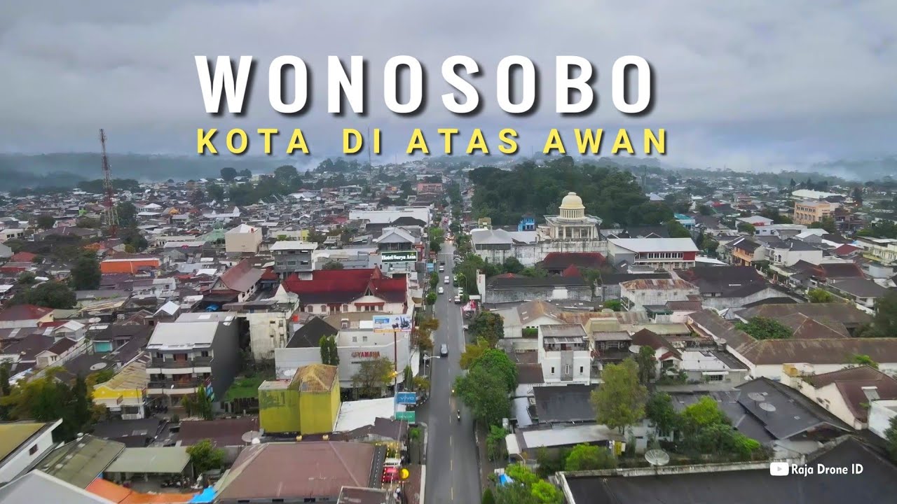 Drone View Kota Wonosobo Jawa Tengah 2020, Kota Diatas Awan