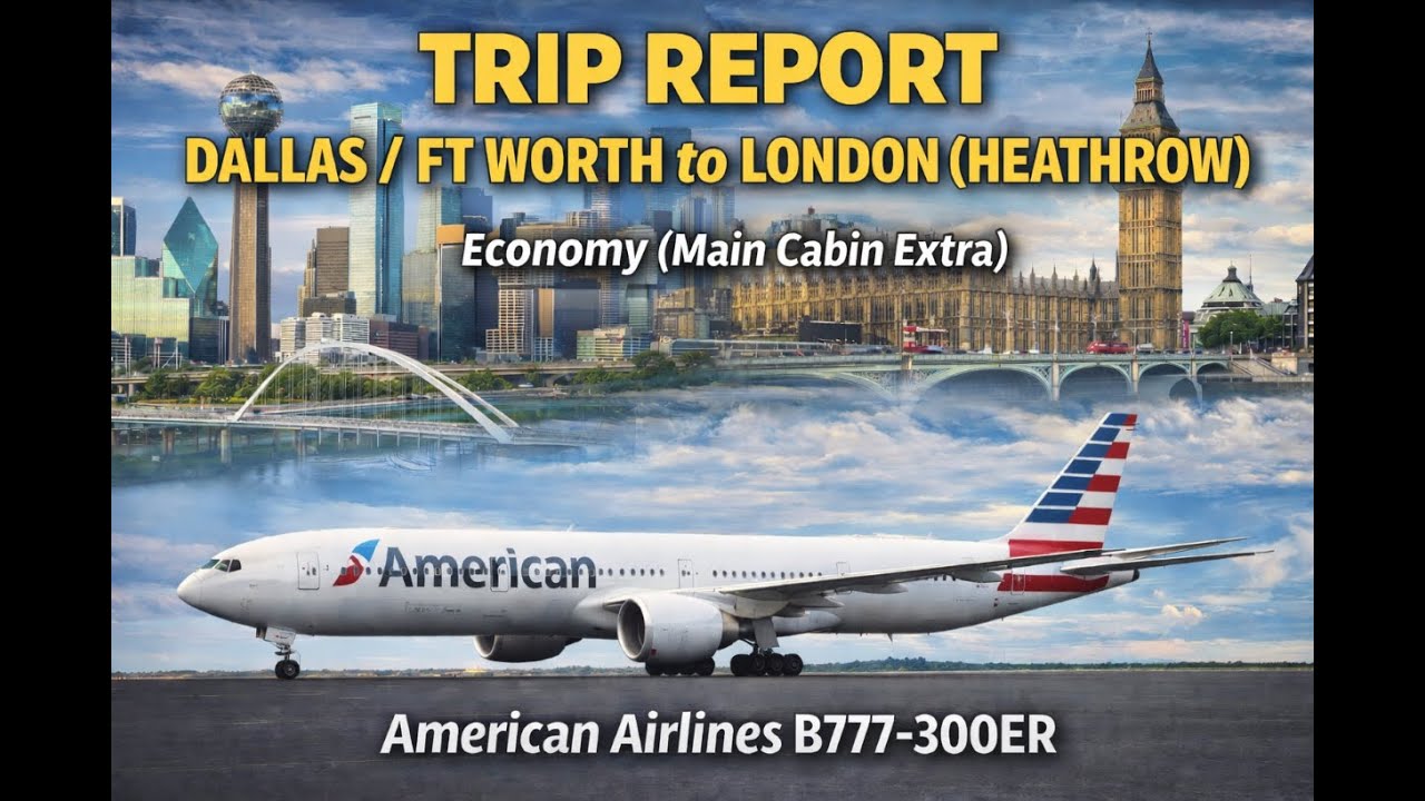 Trip Report| Dallas/ Ft. Worth - London-Heathrow| American Airlines| AA80| Boeing 777-323ER