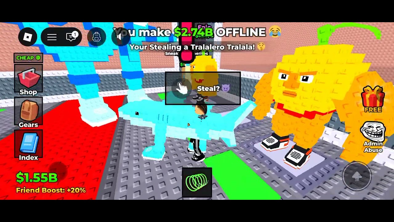 Playing steal from a brainrot !